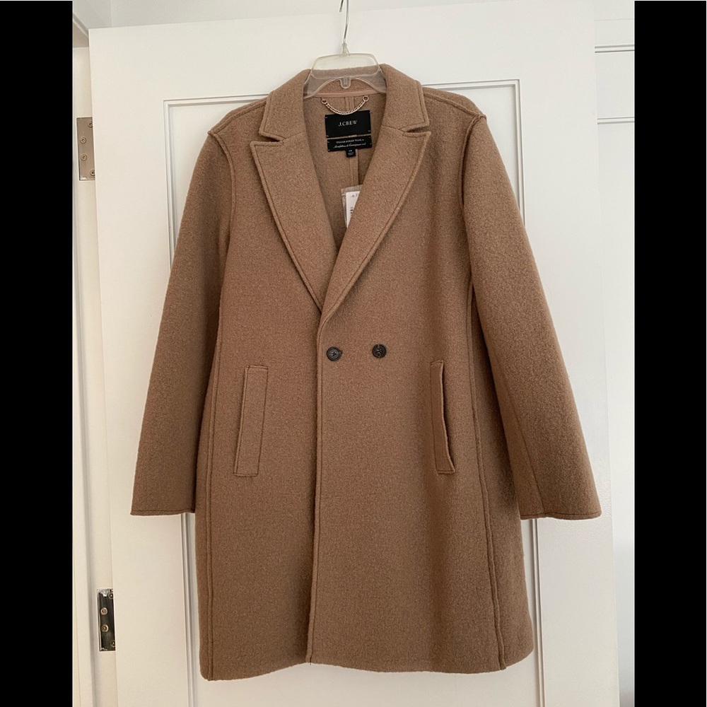 NWT J. Crew Daphne Boiled Wool Topcoat